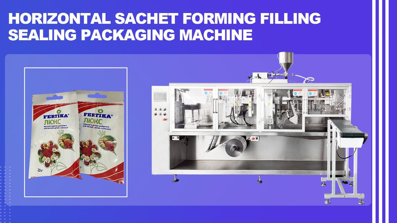 Экспорт в Россию - горизонтальная линия упаковочной машины для сашетов для комплексных удобрений