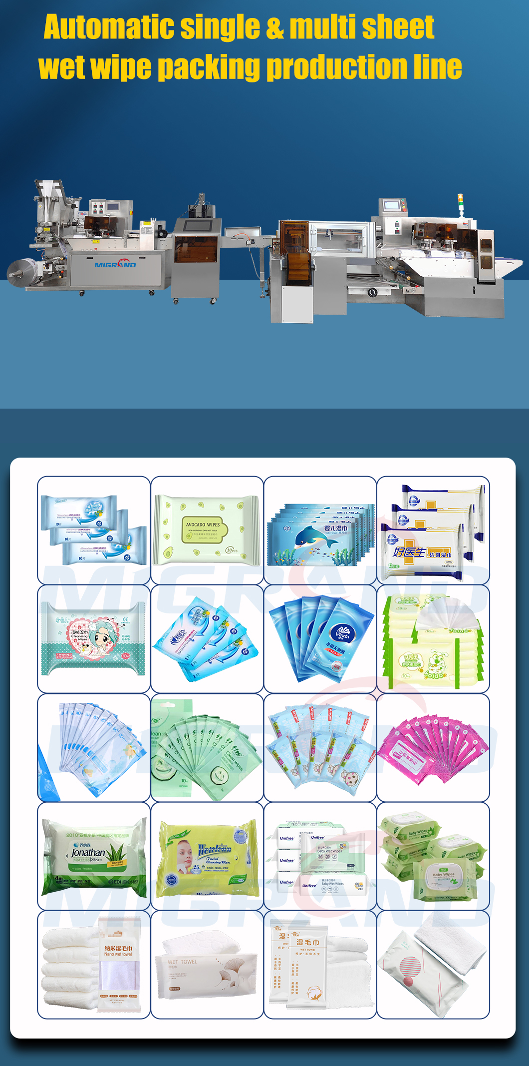 линия по производству влажных салфеток